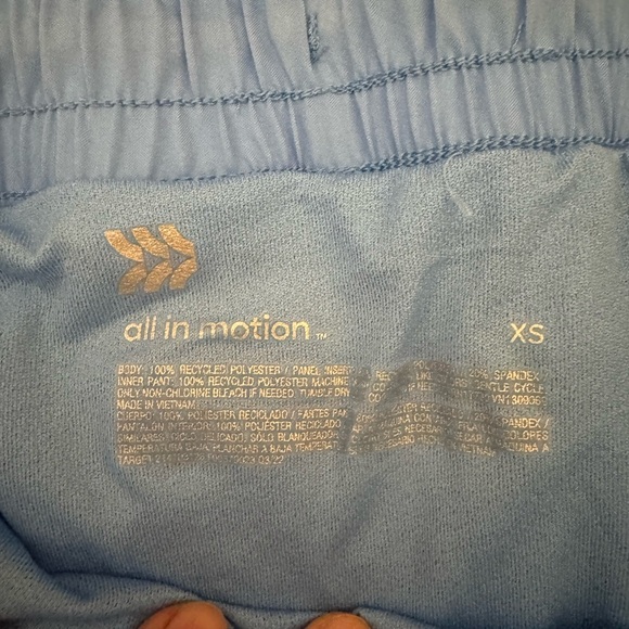 All in Motion Blue Women's Athletic Shorts - Picture 2 of 5